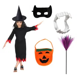 kaku fancy dresses Kaku Fancy Halloween Theme Costume Set -  Black-picture-25