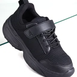 Pine Kids School Shoes with Velcro Closure - Black-picture-31