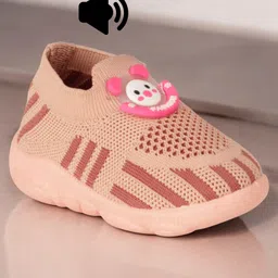 Lil Lollipop Cartoon Applique Detailed Musical Shoes - Peach-picture-24