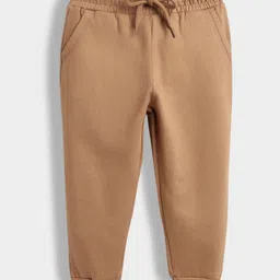 Orange Sugar 100% Cotton Knit Solid Winter Joggers - Brown-picture-15