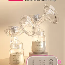 Babyhug Portable Electric Double Breast Pump - White image 2