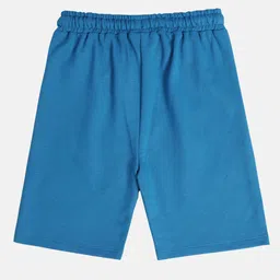 MINI KLUB Cotton Brand Initials Patch Embroidered Shorts - Blue image 3