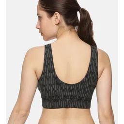 &Circus Modal Leaves Printed Maternity Bra With Nursing Access - Black image 3