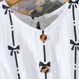 INCLUD Girl Print V-Neck Flutter Sleeve Fit & Flare Dress image 4