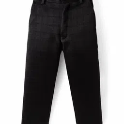 Robo Fry Woven Full Sleeves Solid Jodhpuri Coat & Trouser Set - Black image 4