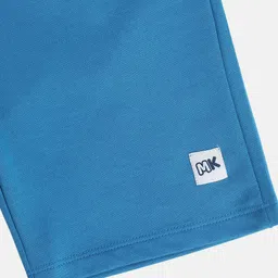 MINI KLUB Cotton Brand Initials Patch Embroidered Shorts - Blue image 5