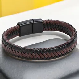 HOT AND BOLD Men Handcrafted Gold-Plated Wraparound Bracelet-picture-51
