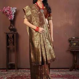 Moda Rapido Ethnic Motifs Zari Art Silk Banarasi Saree image 2