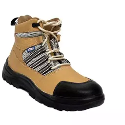 Allen Cooper Steel Toe Safety Shoes High Ankle Antistatic PU Sole Size 9 UK/India Beige, ACL 9006-image-42