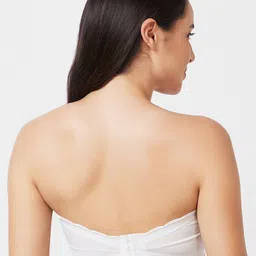 NOIRA Pack Of 2 Half Coverage Lightly Padded Cotton Bandeau Bra With All Day Comfort image 4