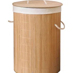 The Better Home Brown Bamboo Laundry Basket With Lid - 48L image 5