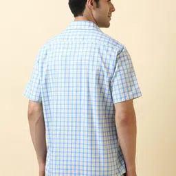 Allen Solly Men Checked Spread Collar Cotton Casual Shirt image 3