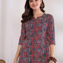Moda Rapido Women Polyester Straight Kurtis-image-94