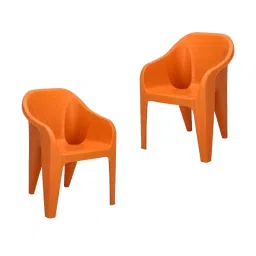 Maharaja Sigma Arm Rest Plastic Chair Blue for Home, Office (Set of 2)-picture-45