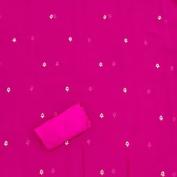 Panzora Floral Embroidered Thread Work Unstitched Dress Material image 4