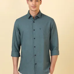 Allen Solly Slim Fit Spread Collar Linen Cotton Casual Shirt image 1