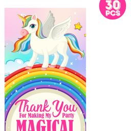Zyozi Unicorn Thank You for Making My Party Magical Tags for Birthday- Pack of 30-picture-12