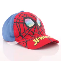 Babyhug Marvel  Summer Cap With Spiderman Graphics - Red-image-25