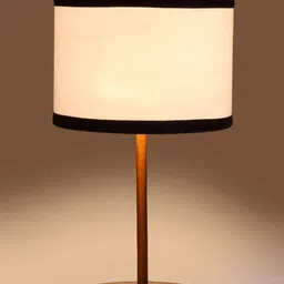 Devansh Multicoloured Wood Contemporary Cylindrical Shaped Table Lamp image 2
