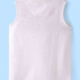 Pine Kids Sleeveless T-Shirt Players Print - White Melange image 2