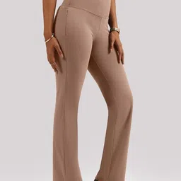 Blissclub Women Relaxed Straight Leg Straight Fit High-Rise Trousers-image-27