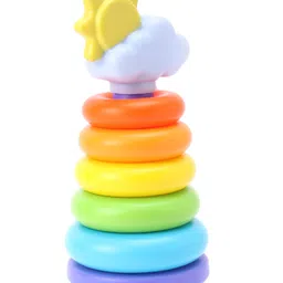 PlayMagic Rainbow Rocking Ring Stacker Multicolour - 7 Pieces image 4