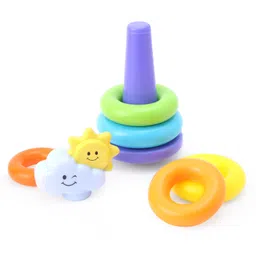 PlayMagic Rainbow Rocking Ring Stacker Multicolour - 7 Pieces image 5