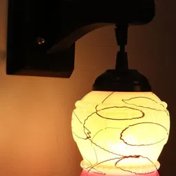 SOMIL Pink Glass Cylinder Printed Wall Lamps-picture-22