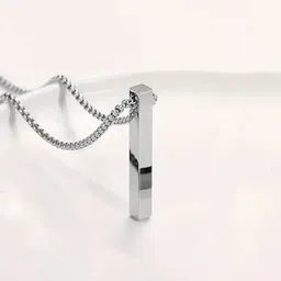 Designs & You Stainless Steel Silver-Plated Sqaure Pendants With Chains-picture-18