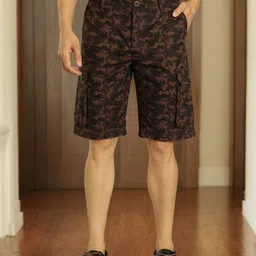 Indian Terrain Men Floral Printed Slim Fit Shorts-picture-48