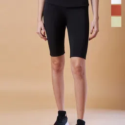 COLOR CAPITAL women Pack Of 4 High Rise Above Knee Gym Tights Cycling Shorts-picture-38