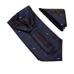 VOICI Men Paisley Printed Satin-Finish Ascot Tie & Pocket Square Combo-picture-11