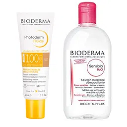 bioderma Photoderm Set of Aquafluide SPF100+ Sunscreen 40ml & Sensibio H2O Makeup Remover 500ml-picture-4