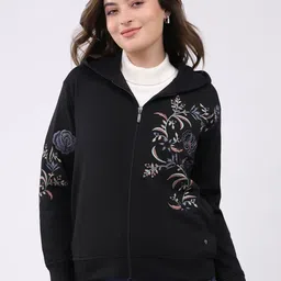 Monte Carlo Women Self Design Hooded Long Sleeves Front-Open Sweatshirt-picture-19