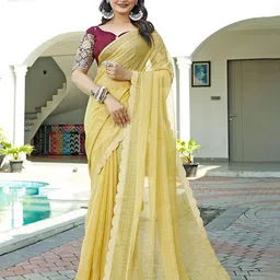 K 5 Fashion Pure Chiffon Saree image 2