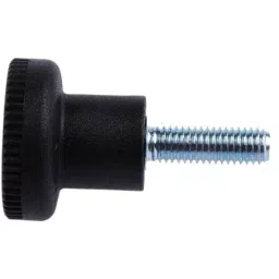 RS PRO Black Knurled Clamping Knob M5 Threaded Stud, 4488886 image 4