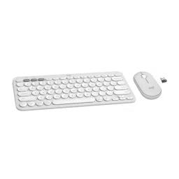 Logitech White Color Wireless Pebble 2 Mouse And Keyboard, 920-012188 (Combo of 2) image 2