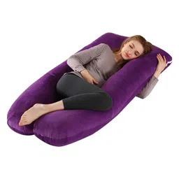 Kwality Dreams Maternity Pillow U Shape Purple-image-63