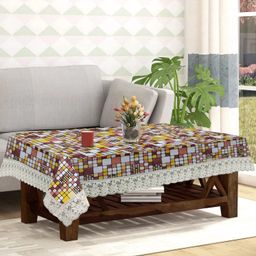 Dakshya Industries PVC Printed Waterproof Rectangle 4 Seater Table - Multicolor-picture-26