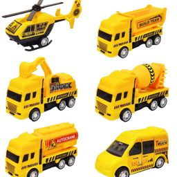 FunBlast Friction Power Mini Construction Vehicle Toys Playset for Kids 6 Pcs Multicolor-picture-15