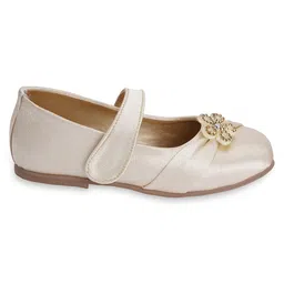 mine sole Minesole FloralEmbellished Ballerinas -Gold Colour image 5