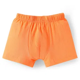 Babyhug 100% Cotton Single Jersey Knit Trunk With Stripes & Dino Print Pack Of 3 - Orange & Light Blue image 4