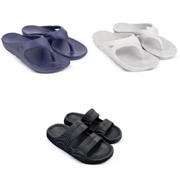 Feel alive Men Set of 3 Pair Self Design Lightweight Thong Flip-Flops-picture-11