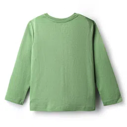 Babyoye 100% Cotton Knit Eco Jiva Finish Full Sleeves Vests With Animal Print - Brown Beige & Light Green image 5