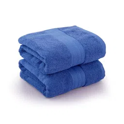 Himeya Blue 2 Pieces Pure Cotton 500 GSM Bath Towels-image-14
