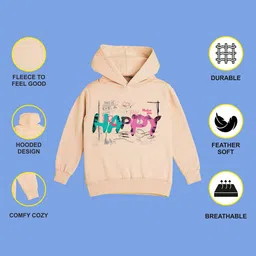 NUSYL Girls Graphic Printed Hooded Long Sleeves Pullover Sweatshirt image 4