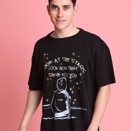Bene Kleed Unisex Printed Extended Sleeves Raw Edge T-shirt-picture-8