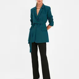 Trendyol Notched Lapel Long Sleeves Single Breasted Blazer image 4