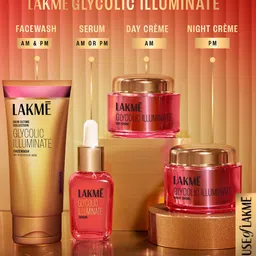 Lakme Glycolic Illuminate Set of Day Creme 50 g + Face Serum 30 ml + Face Wash 100 g image 2