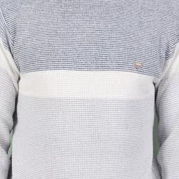 Jinfo Men Self Design Colourblocked Long Sleeves Woollen Pullover image 5